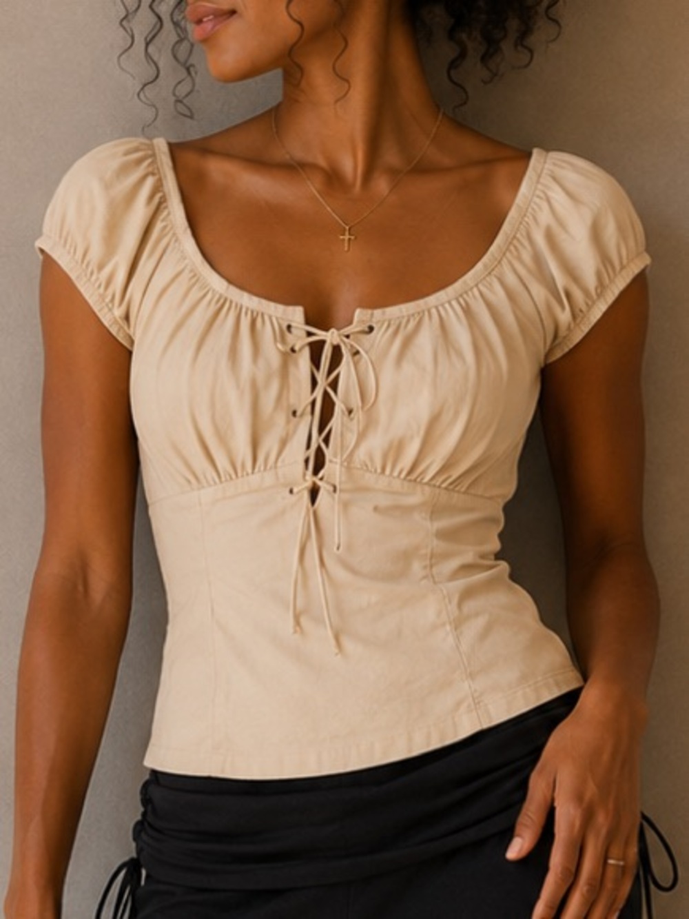 Y2K NWT Urban Behaviour Peasant Style Bustier Top